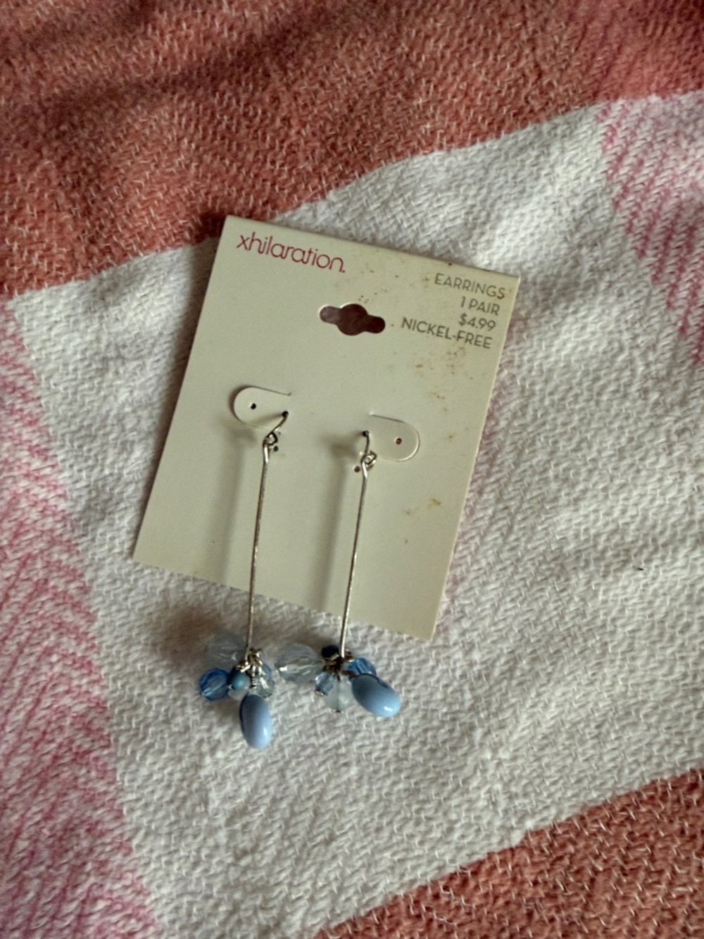 Xhilaration Light Blue Bead Dangle Earrings